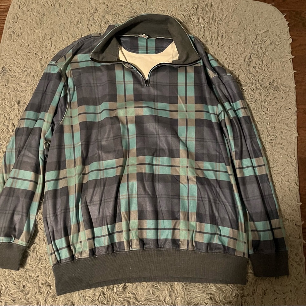oversized flannel pullover